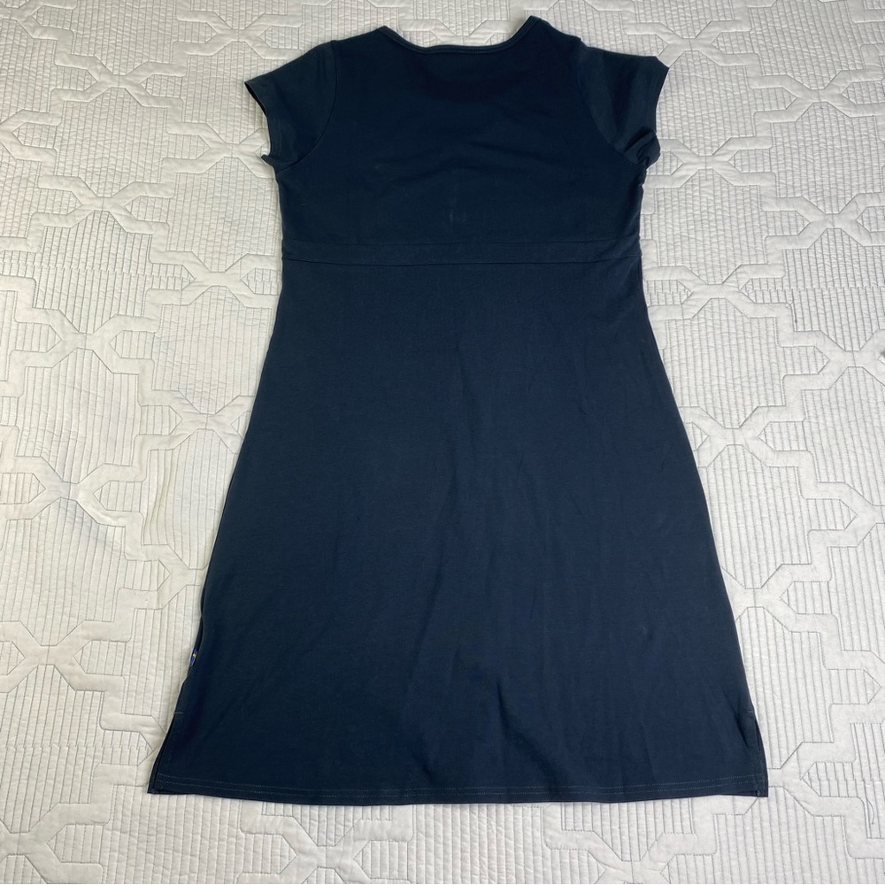 Fjallraven Womens High Coast Cotton Short Sleeve Dress Sz M Blue Gray - Picture 10 of 13